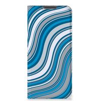 OPPO A54 5G | A74 5G | A93 5G Hoesje met Magneet Waves Blue - thumbnail