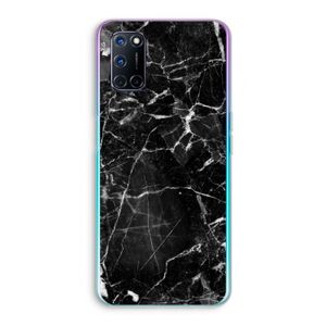 Zwart Marmer 2: Oppo A72 Transparant Hoesje