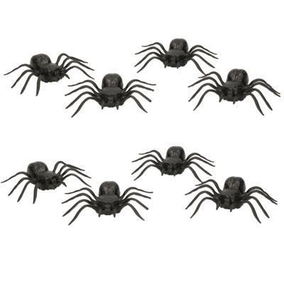Nep/namaak spinnen - 8x - 10 cm - Halloween/Horror dieren - Plastic