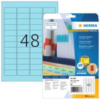 Etiket HERMA 4368 45.7x21.2mm verwijderbaar blauw 960 etiketten | 32 stuks