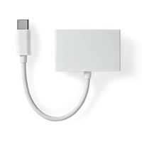 USB-C© Adapter | USB 2.0 | USB-C© Male | 3,5 mm Female | 0.10 m | Rond | Vernikkeld | ABS / PVC - thumbnail