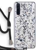 Gespikkelde marmer: Oppo A91 Transparant Hoesje met koord