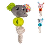 Jack & Vanilla Puppyspeelgoed - Knuffel met touw en bijtspeeltje