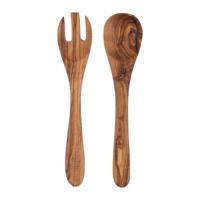 Bowls & Dishes - olijfhouten slacouvert - 3-tand - 25 cm