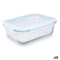 Lunchbox Vivalto 90549 90549 Transparant Siliconen Polypropyleen Borosilicaatglas 1 L 1L (12 Stuks)