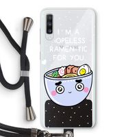 I'm A Hopeless Ramen-Tic For You: Samsung Galaxy A70 Transparant Hoesje met koord
