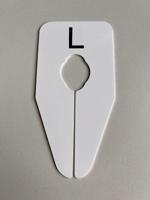 Maataanduider ovaal wit/zwart L