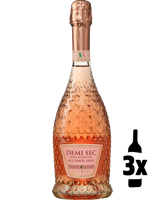 3 flessen Bosio Demi Sec Sparkling Rosé 0.0% Probeerpakket