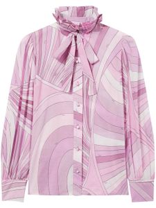 PUCCI blouse en coton à imprimé Iride - Rose