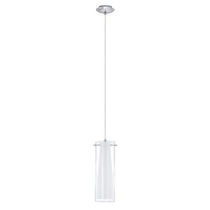 EGLO Pinto - Hanglamp - 1 Lichts - Chroom - Helder, Wit