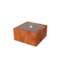 Geroba Geroba watertafel vierkant Taula QC1 1200x1200x400mm - Cortenstaal