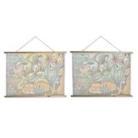 Canvas DKD Home Decor Touw Spar 100 x 2 x 75 cm