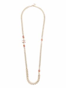 CHANEL Pre-Owned collier sautoir à breloque logo (2015) - Or