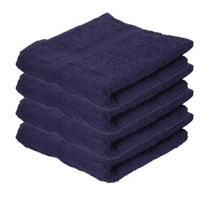 Towelcity Luxe badhanddoek - 4x - navy - 50 x 90 cm - 550 grams - Badkamer textiel - Katoen