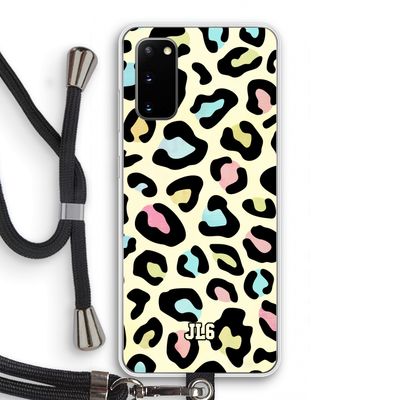 Leopard pattern: Samsung Galaxy S20 Transparant Hoesje met koord