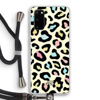 Leopard pattern: Samsung Galaxy S20 Transparant Hoesje met koord