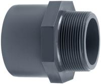 Aquaforte Puntstuk Buitendraad 50mm x 63mm 1½&apos;&apos; - Duurzaam PVC Verbindstuk voor Vijver & Irrigatie Systems