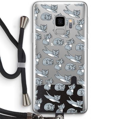 Poezen: Samsung Galaxy S9 Transparant Hoesje met koord