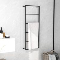 VidaXL Handdoekenrek 45x10x115 cm staal zwart