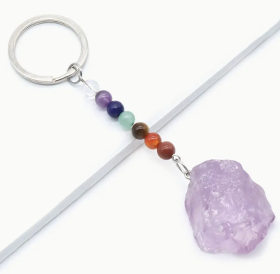 Amethist Chakra Sleutelhanger - Sleutelhangers - Spiritueelboek.nl