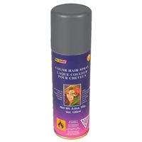 Haarverf/haarspray - zilver - spuitbus - 125 ml - Carnaval   -