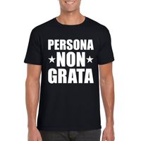 Zwart persona non grata shirt voor heren