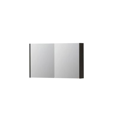 INK SPK1 Spiegelkast - 100x14x60cm - 2 deuren - dubbelzijdige Spiegel - schakelaar en stopcontact - MFC Intens eiken 1110669