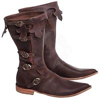 Retro vintage Middeleeuws Renaissance Kniehoge laarzen Schoenen draaien Piraat Viking Vikingen Ranger Elf Walhalla Voor heren Halloween Carnaval Prestatie Maskerade Schoenen Lightinthebox