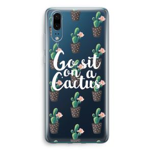 Cactus quote: Huawei P20 Transparant Hoesje