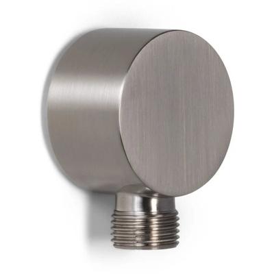 Wandaansluitbocht Blue Label Brondby | Inbouw | Messing | Rond | ½ | Geborsteld nikkel PVD