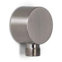 Wandaansluitbocht Blue Label Brondby | Inbouw | Messing | Rond | ½ | Geborsteld nikkel PVD