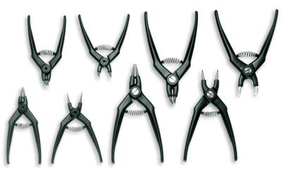 HAZET tangen set "1845 safety.ring.pliers set 8tlg.