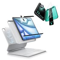 iPad Air 11" (M4, 2026) Bundle Rebound Magnet-Tastaturhülle 360° + Armorite & Paper-Feel Displayschutz-DE Layout-White