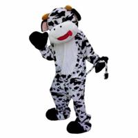 Koeien dierenpak - verkleedkleding - volwassenen - mascotte outfit - wit/zwart - one size