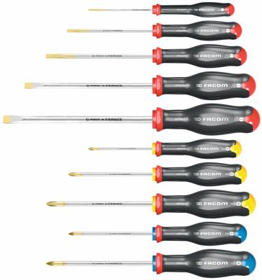 Facom Set van 10 Schroevendraaiers - ATW.J10PB