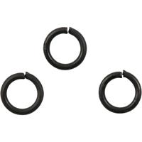 Creativ Company Ringen, afm 7 mm, dikte 1 mm, zwart, 50 stuk/ 1 doos