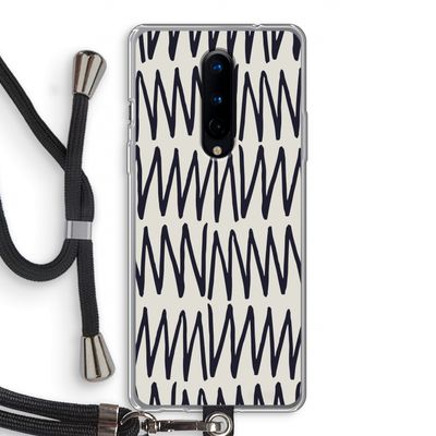 Marrakech Zigzag: OnePlus 8 Transparant Hoesje met koord