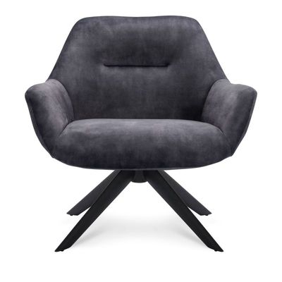 Fauteuil Vermont velvet Antraciet