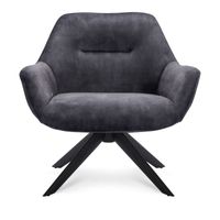 Fauteuil Vermont velvet Antraciet - thumbnail