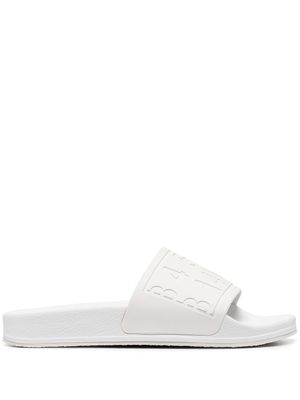 MM6 Maison Margiela claquettes à logo embossé - Blanc