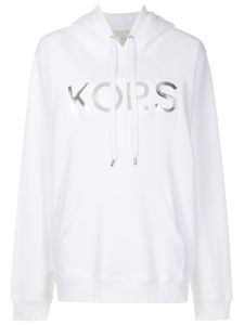 Michael Michael Kors hoodie à logo métallisé - Blanc