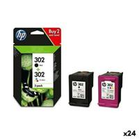 Originele inkt cartridge HP Officejet 3830 - Nº 302 (F6U66AE + F6U65AE) Geel (24 Stuks)