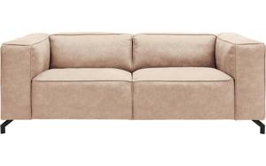 Goossens Bank Calvin bruin, micro leer, 2,5-zits, modern design