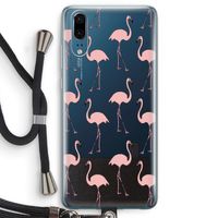 Anything Flamingoes: Huawei P20 Transparant Hoesje met koord
