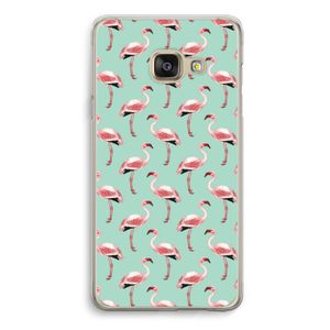 Flamingoprint groen: Samsung A3 (2017) Transparant Hoesje