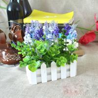 Houten plantenbak hek opslag houder bloempot met schuim grootte: 10 cm x 10 cm x 7 cm