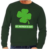 St. Patricksday klavertje sweater groen heren