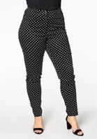 Yoek Broek stretch DOTS | Zwart | Maat 42/44