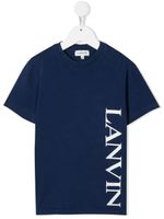 Lanvin Enfant t-shirt à logo imprimé - Bleu