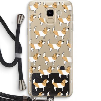 Doggy: Samsung Galaxy J6 (2018) Transparant Hoesje met koord
